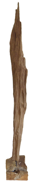 Preview: Teak Erosi auf Ständer 36x29 x Höhe 200 cm natur nicht behandelt