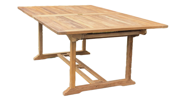 Preview: Ausziehtisch aus Teakholz 150 / 210 x 110cm Höhe 75 cm Sonderpreis statt € 879,00 nur € 599,00