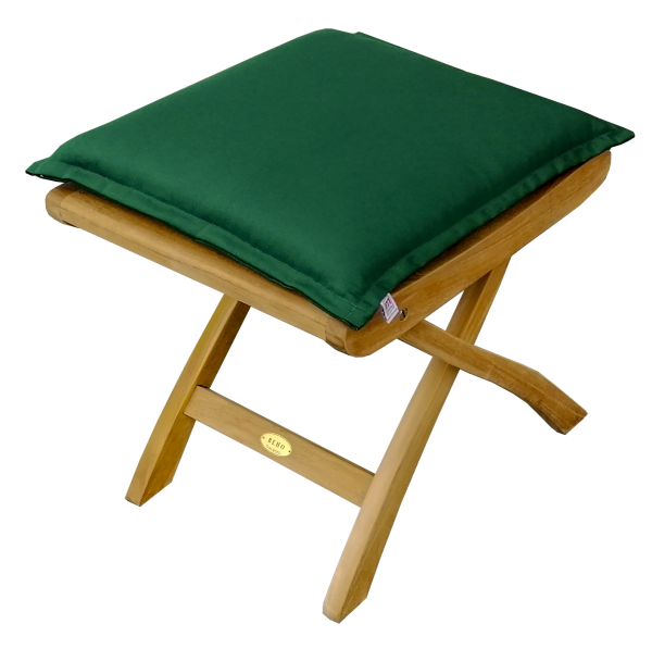 Polsterauflage Sitzkissen/Fußhocker uni grün Dralon abziehbar von Rübeling 48x50x8 cm