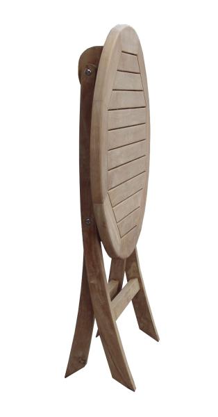 Rundklapptisch aus Teakholz ⌀ 60 cm Höhe 75 cm