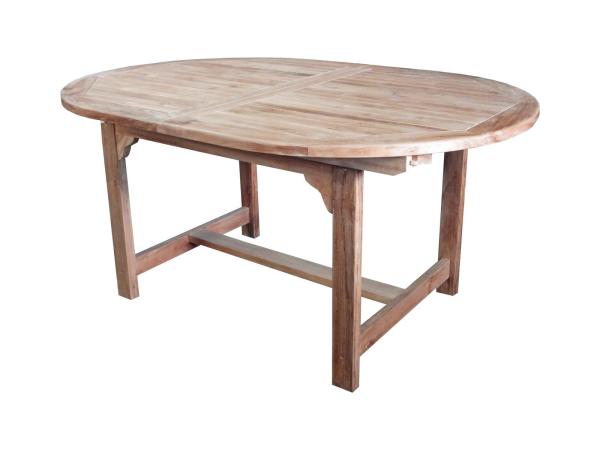 Ovalausziehtisch aus Teakholz 150 / 210 x 110cm Höhe 75 cm Sonderpreis statt € 879,00 nur € 599,00
