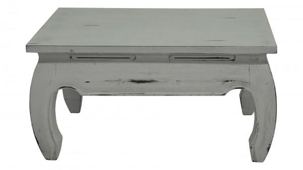 Opiumtisch Teak white wash 60x120 cm Höhe 41 cm
